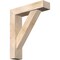 Ekena Millwork Traditional Block Smooth Bracket w/ Offset Brace, Douglas Fir, 5 1/2"W x 22"D x 26"H BKT0604X22X26TRA05SDF - alternate 1
